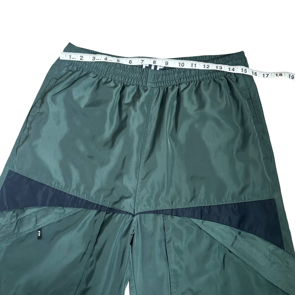 FTP Fuckthepopulation Mens Colorblock Nylon Track Pants Green Black Size Large - Picture 4 of 6